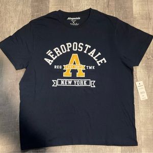 Aeropostale- blue graphic tee